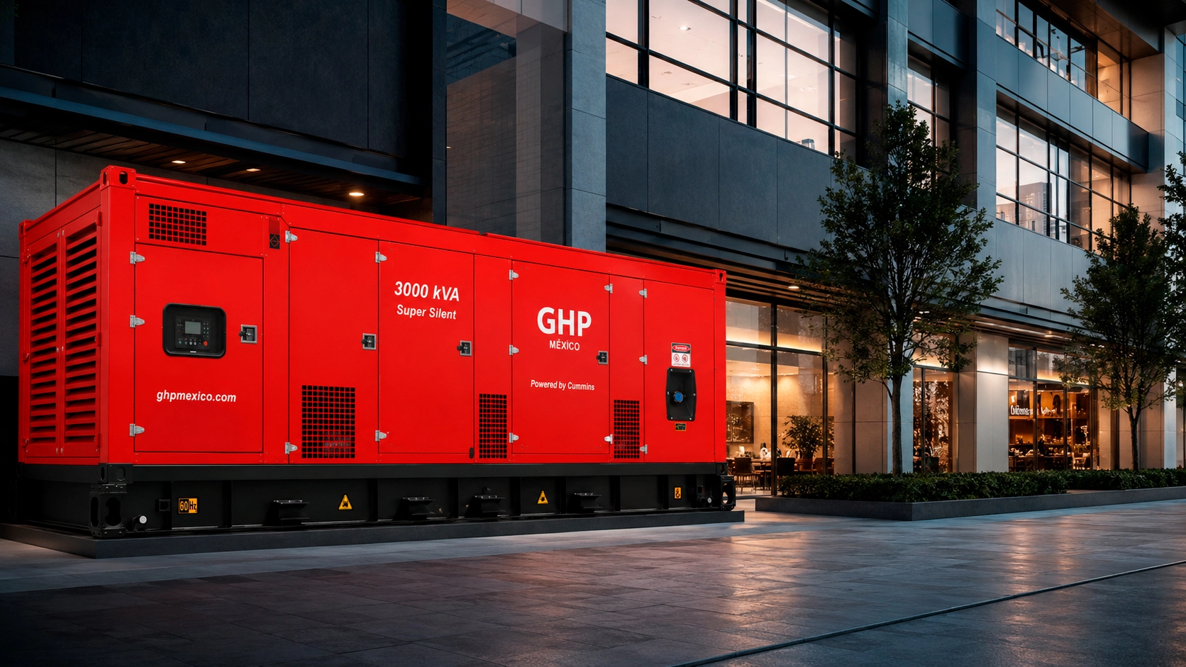 Generador GH Power para respaldo eléctrico de comercios y edificios en México